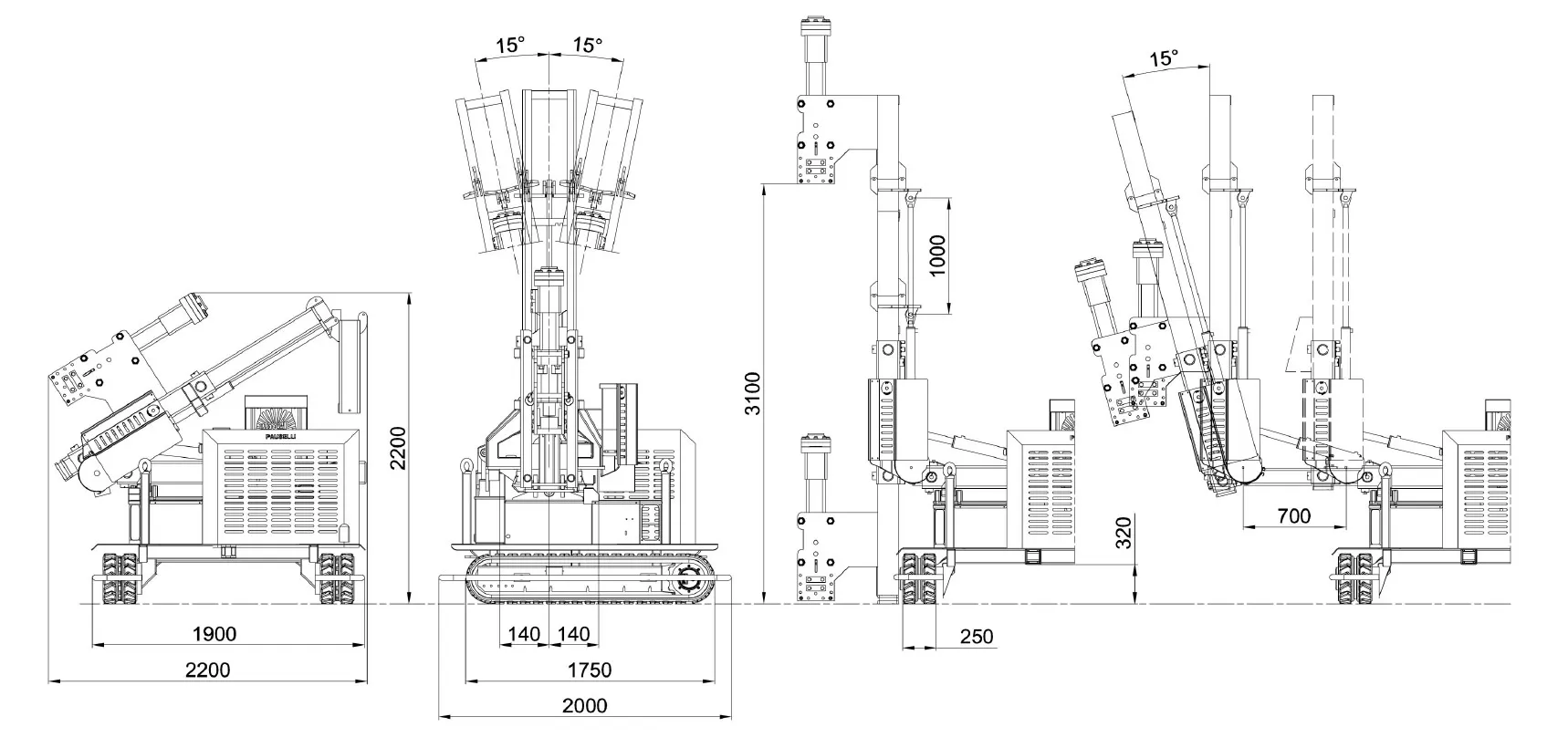 Pauselli Pile Driver 700 - Case Építőgépek